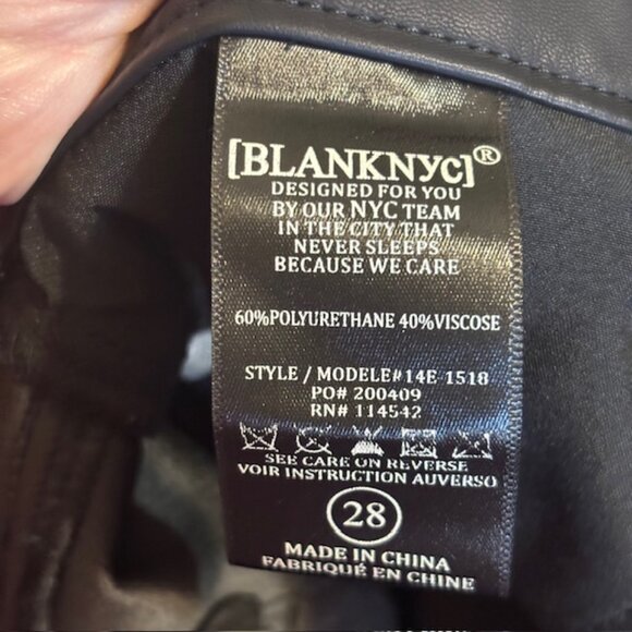 NWT BLANKNYC Women's THE BOND Pants, -Boom Bap, 28 BLACK - Picture 6 of 9